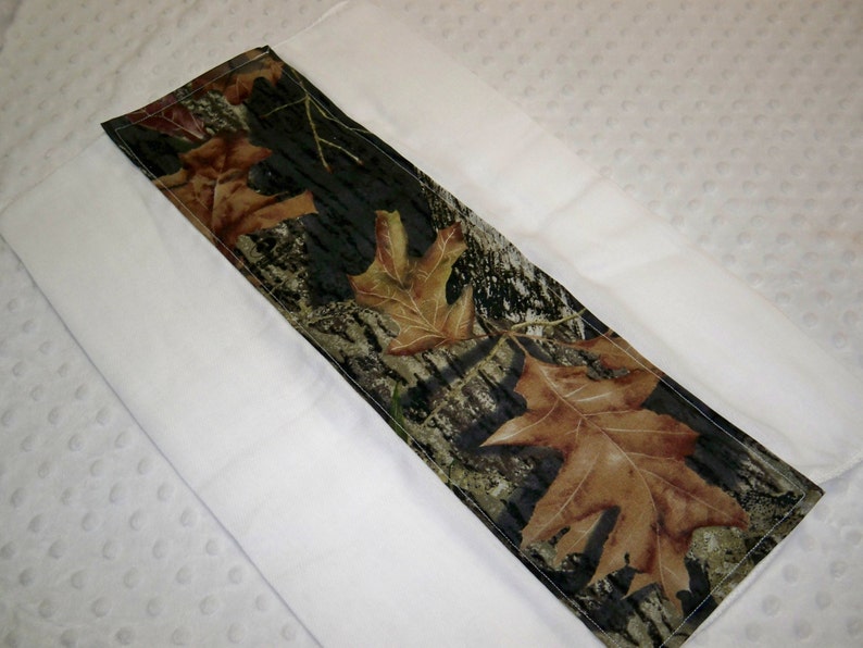 6 Piece Camo Baby Boy Gift Set Orange Bodysuit with Camo Tie Camo Burp Cluth and set of 4 Hunting Bibs Orange and Camo Bodysuit Camo Baby