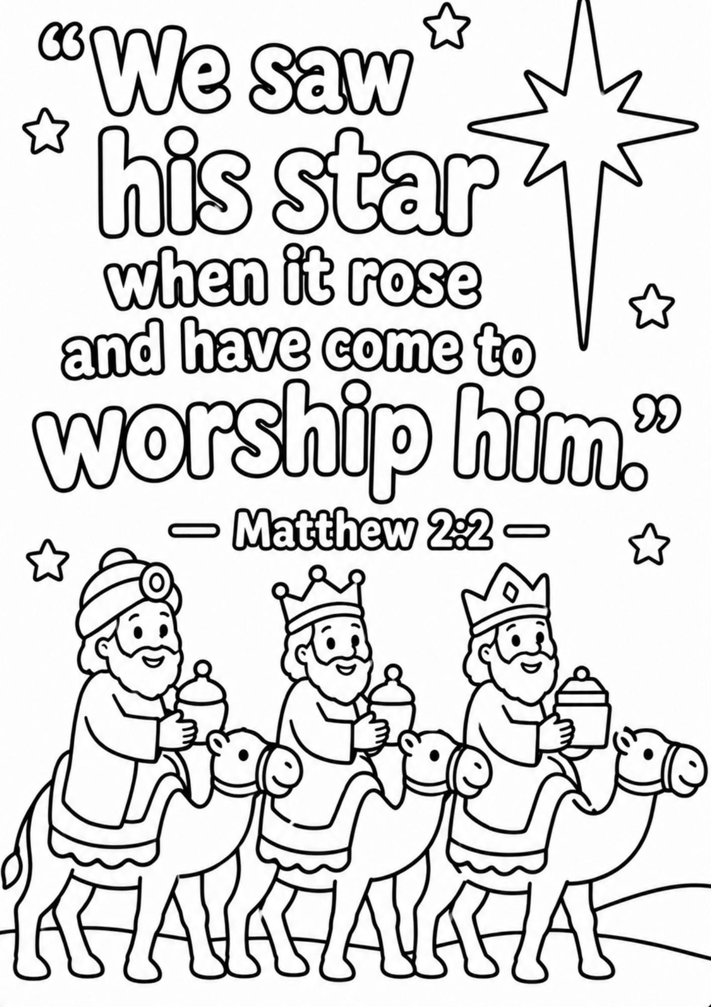 Jesus Birth Coloring Book for Kids | Christian Christmas Nativity Bible ...