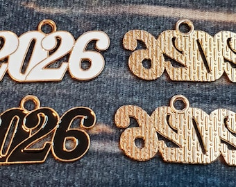 2026 Alloy and Enamel Charms - Large - gold backs