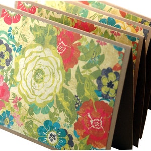 Shabby chic note cards, retro floral note cards, boxed thank you cards, blank note card set, kraft notes, hostess gift, teacher gift