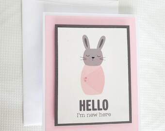 Baby Shower Card girl, Congratulations Baby Card, New Baby Girl, welcome little one, congratulations baby card