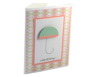 Baby Shower Card for girl, Welcome Baby Girl, Cute baby shower card, Card for new baby