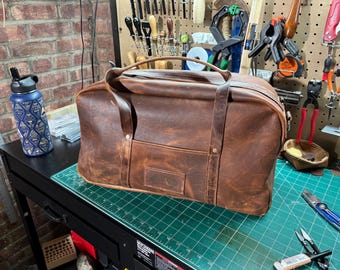 Handmade Leather Duffle Bag | Full Grain Weekender Travel Bag | Personalized Gift for Men | Corbett & Co.