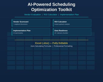 Healthcare AI Scheduling Vendor Evaluation Toolkit | ROI Calculator | Implementation Planner | Digital Template