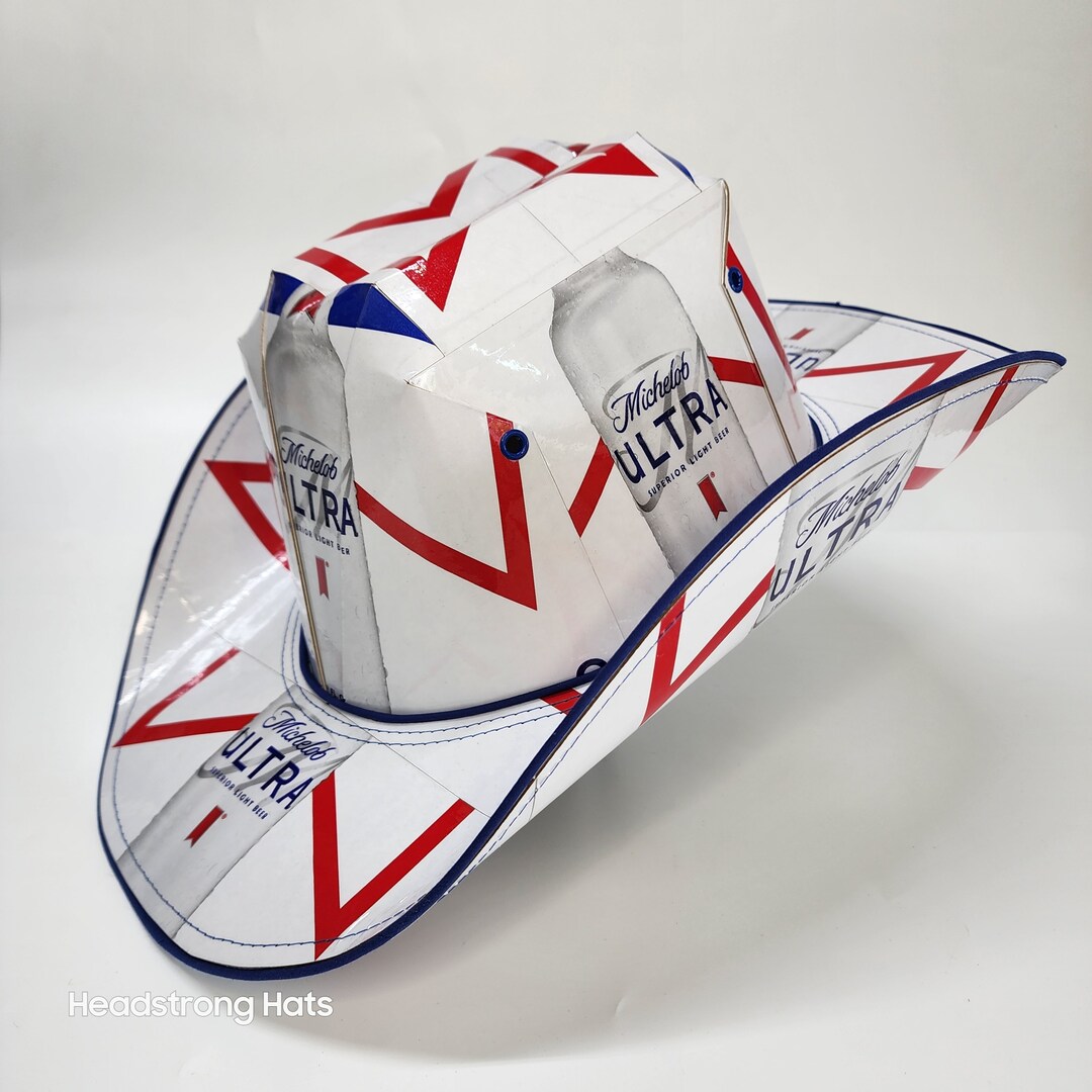 Michelob Ultra Beer Box Cowboy Hat Etsy