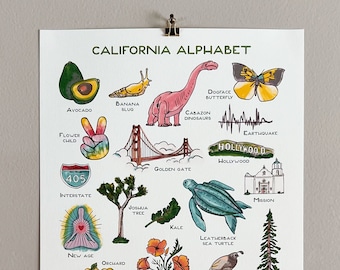 CALIFORNIA Alphabet Print - 11x17"