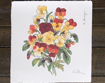 FLOWERGRAM 4: Pensamiento - 7x7”