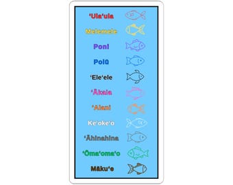 Olelo Hawaii - Colors - Kiss-Cut Sticker