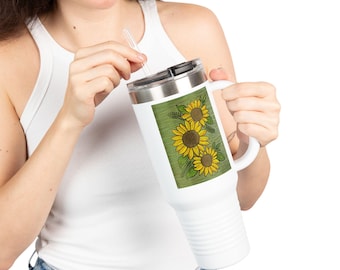 Sunflower Bouquet 40oz Travel Mug | Insulated Tumbler