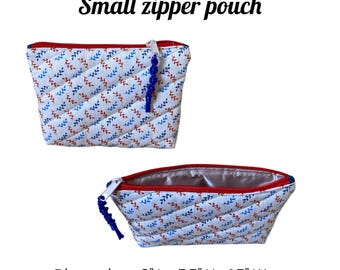 Small Zipper Pouch – Handmade Mini Organizer | Coin Purse | Travel Cosmetic Bag