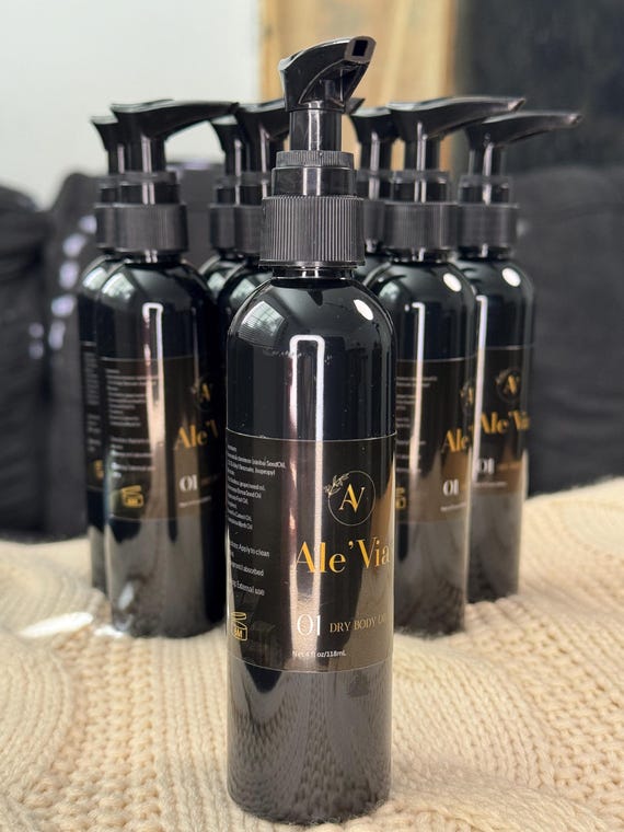 Ale’Via Luxury Botanical Body Oil – Fast-Absorbing Dry Oil for Radiant, Silky Skin | Hydrating Glow Oil with Marula, Rosehip & Vitamin E