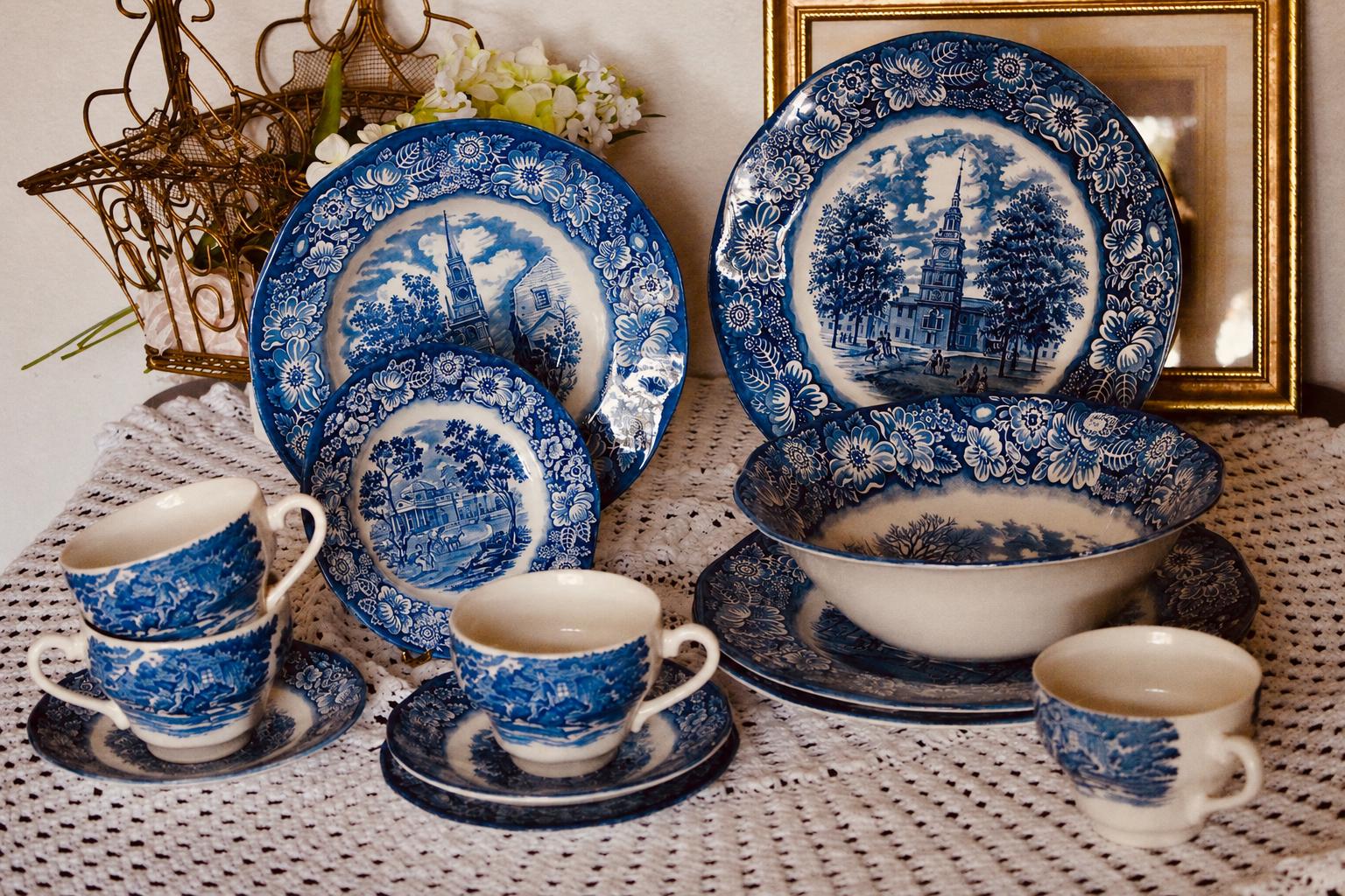 Liberty Blue Dinnerware - Etsy