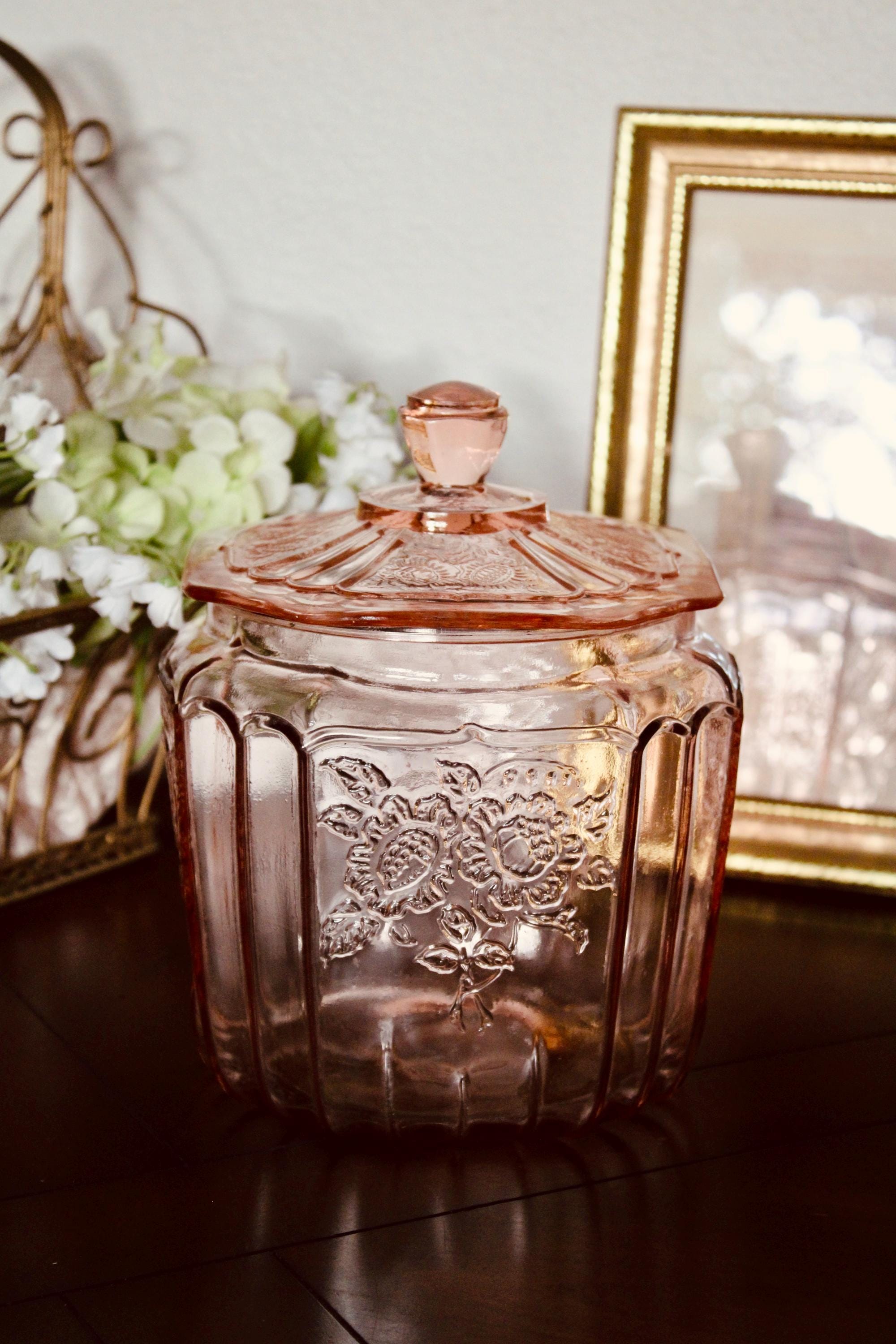 Mayfair Open Rose Cookie Jar - Etsy