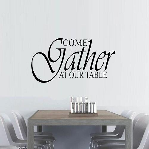 Come gather at our table wall decal kitchen decal dining room Etsy