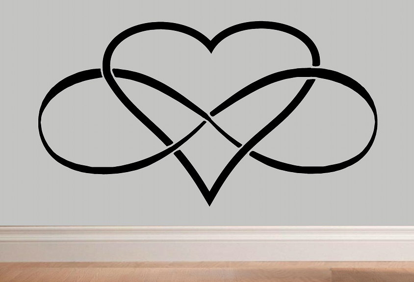 infinity heart infinity symbol wall decal wd love wall decal etsy