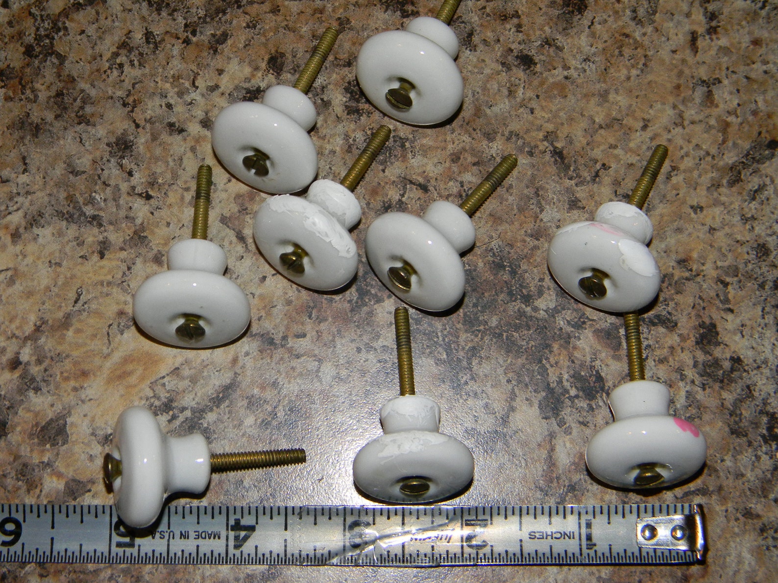 MCM Drawer Pulls Knobs Vintage Glass Porcelain Hardware Etsy