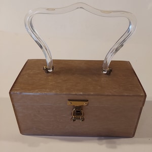 Vintage Lucite purse, mid-century handbag, 1950s