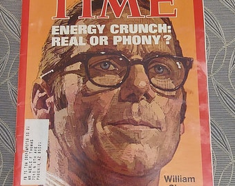 Time Magazine January 21, 1974. Energy Crunch, Real or Phony?, vintage Time Magazine