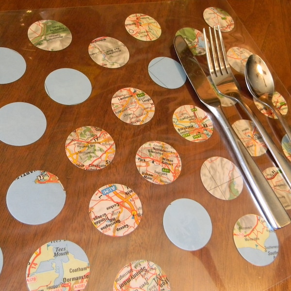 World Map Placemat Etsy