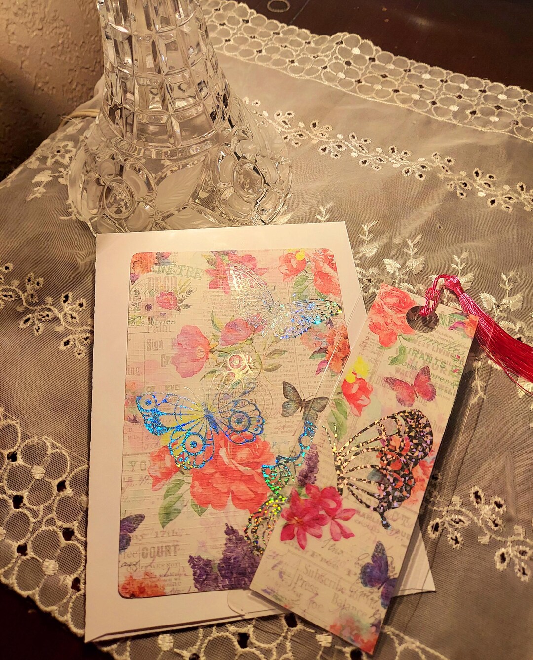Note Card Bookmark Butterfly Note Card and Bookmark Sets - Etsy