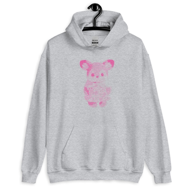 Woodland Deer Hoodie, ASCII Style Graphic Sweatshirt, Cute Cottagecore Hoodie, Kawaii Forest Animal Hoodie, Soft Girl Gift