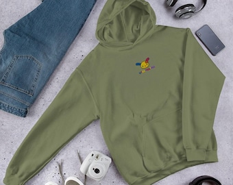 Usahana Embroidered Hoodie, Kawaii Pastel Hoodie, Sanrio Inspired Bunny Sweatshirt, Cute Coquette Aesthetic Hoodie, Soft Girl Gift