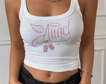 Angel Calico Critters Tank Top, Sylvanian Families Crop Top