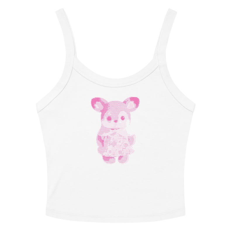 Tank Top, Calico Critters Baby Tee, Kawaii Deer Tank, Cute Cottagecore Top, Soft Girl Y2K Fitted Tank
