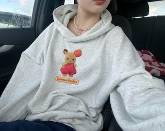 Sylvanian Families Deer Hoodie, Calico Critters Kawaii Cottagecore Sweatshirt