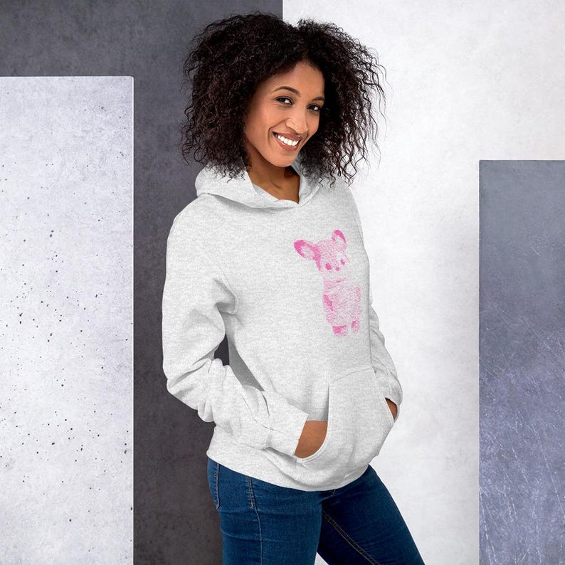 Woodland Deer Hoodie, ASCII Style Graphic Sweatshirt, Cute Cottagecore Hoodie, Kawaii Forest Animal Hoodie, Soft Girl Gift