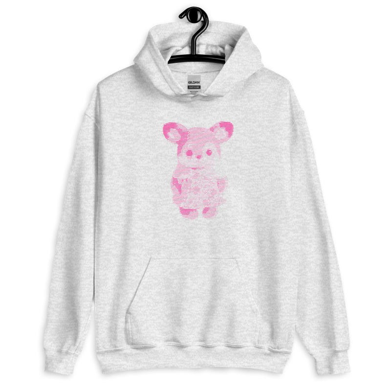 Woodland Deer Hoodie, ASCII Style Graphic Sweatshirt, Cute Cottagecore Hoodie, Kawaii Forest Animal Hoodie, Soft Girl Gift