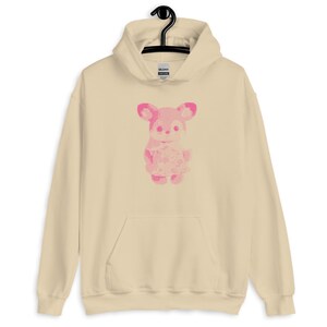 Woodland Deer Hoodie, ASCII Style Graphic Sweatshirt, Cute Cottagecore Hoodie, Kawaii Forest Animal Hoodie, Soft Girl Gift