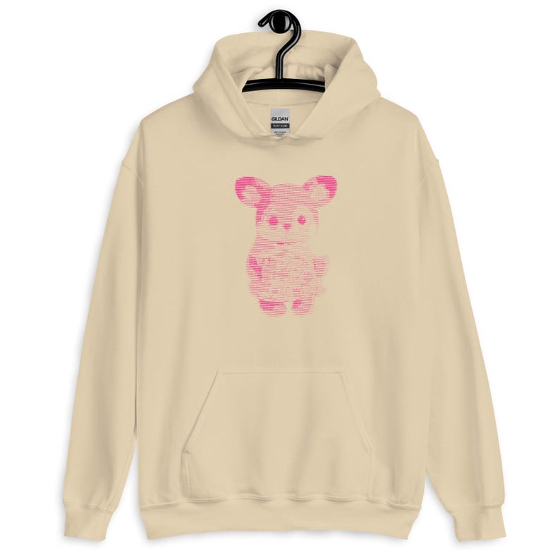 Woodland Deer Hoodie, ASCII Style Graphic Sweatshirt, Cute Cottagecore Hoodie, Kawaii Forest Animal Hoodie, Soft Girl Gift