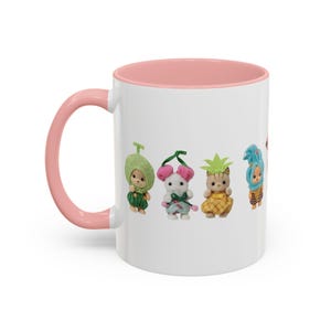 Calico Critters Sylvanian Families Ceramic Mug, Pastel Food Dress Up Characters imagem 4