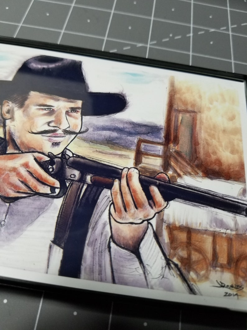 Tombstone Doc Holliday Art Print From Original Drawing By Etsy