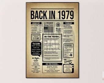 Birthday 1979 Poster | Etsy