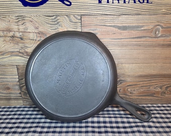 Martin Stove & Range "Hamburger" Logo #8 Skillet Restored
