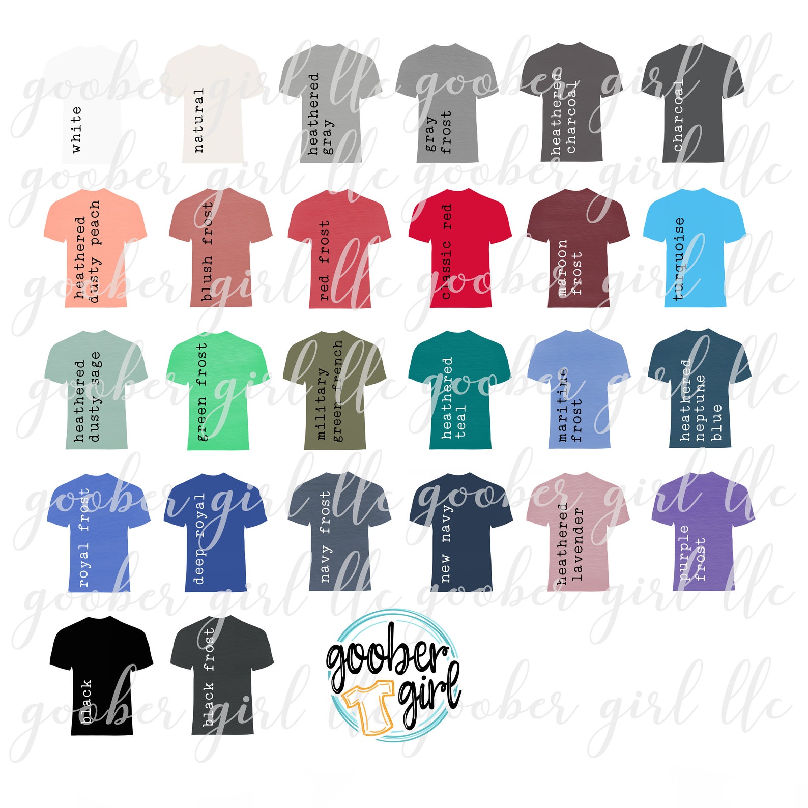 District Perfect Tri T-shirt Color Chart Digital Download - Etsy