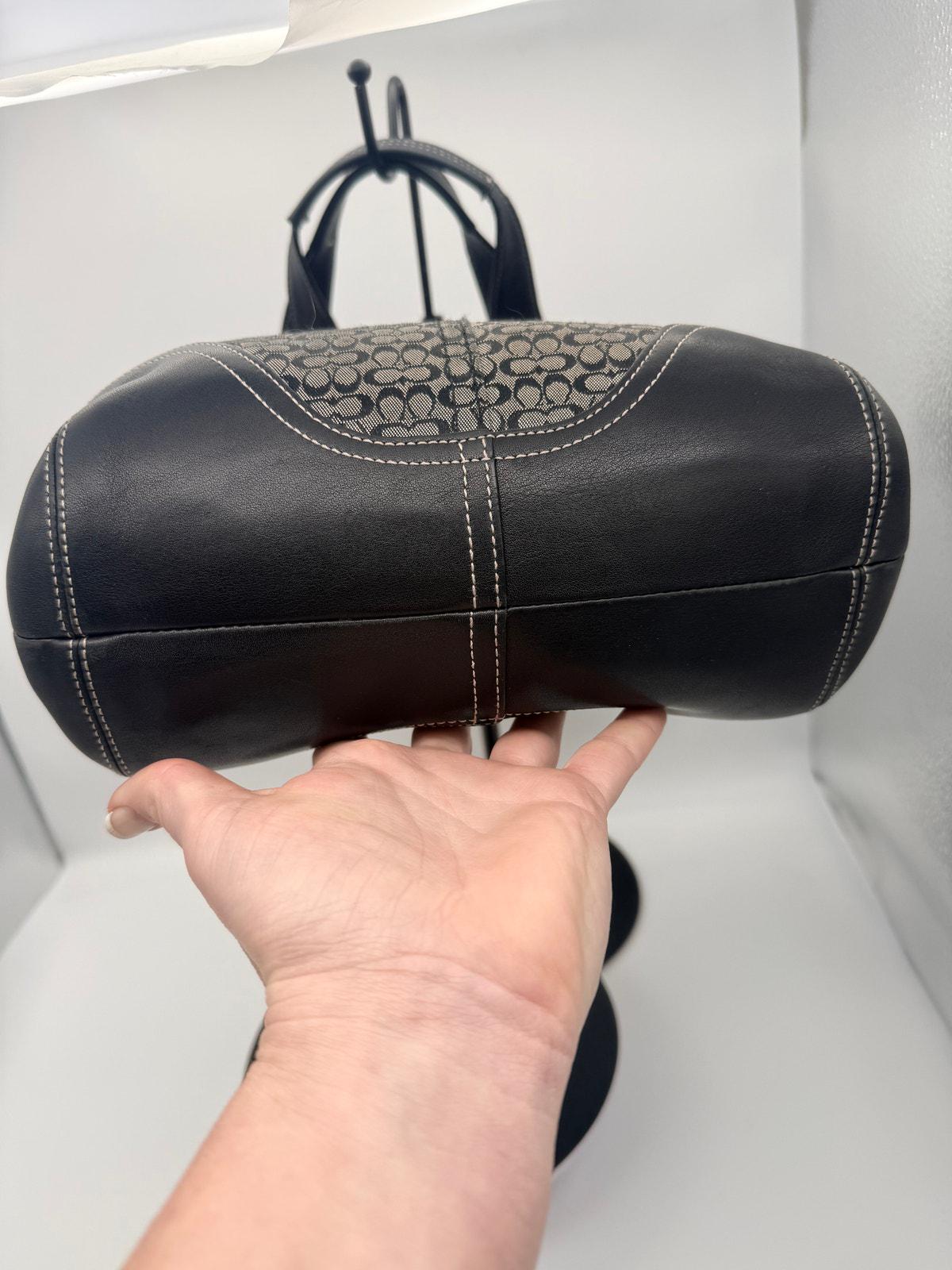 Vintage Coach Soho Signature Tote Bag – Black Grey Y2K Canvas