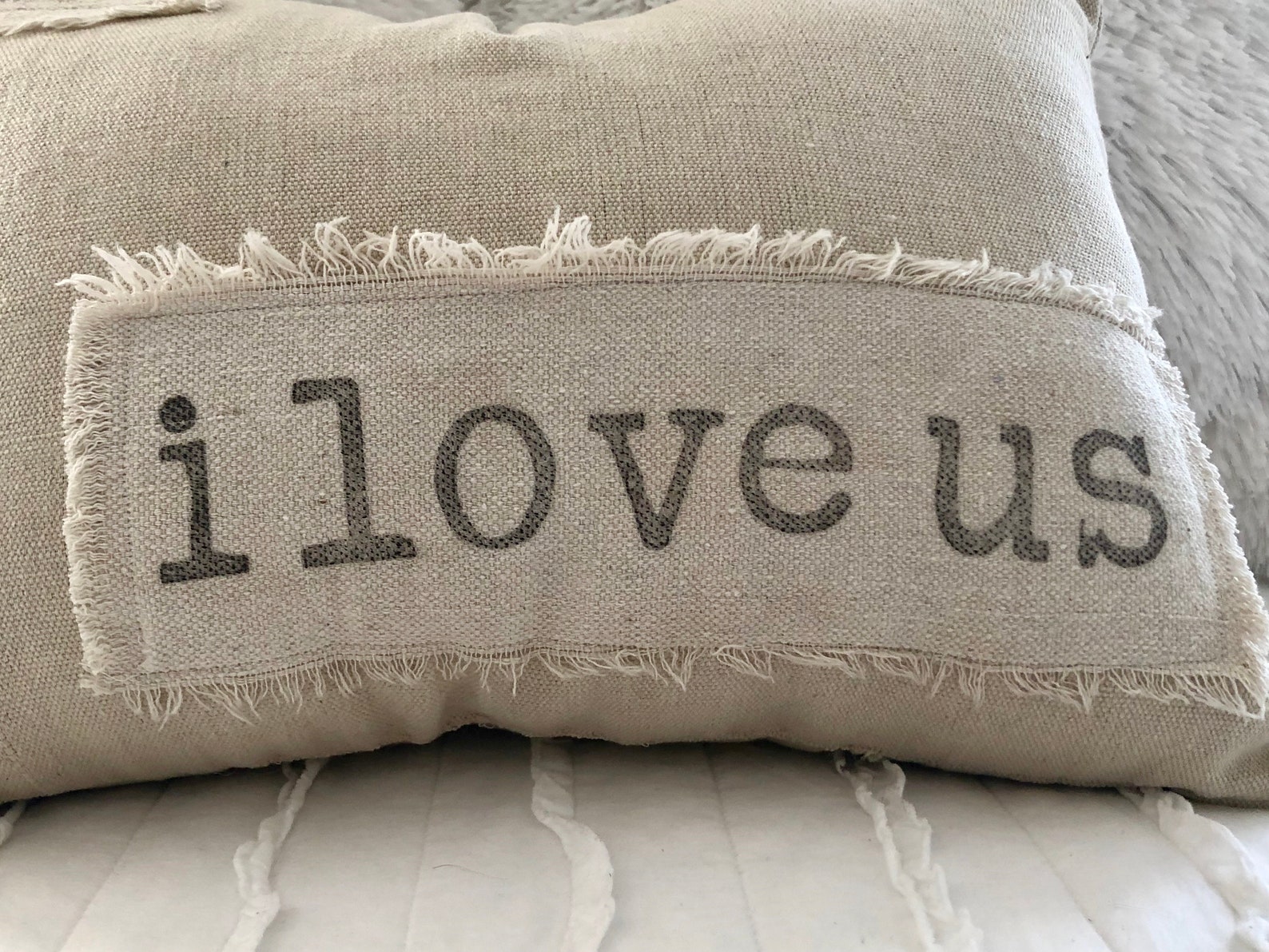 I Love Us Pillow Decorative Throw Pillow Farmhouse Decor Etsy