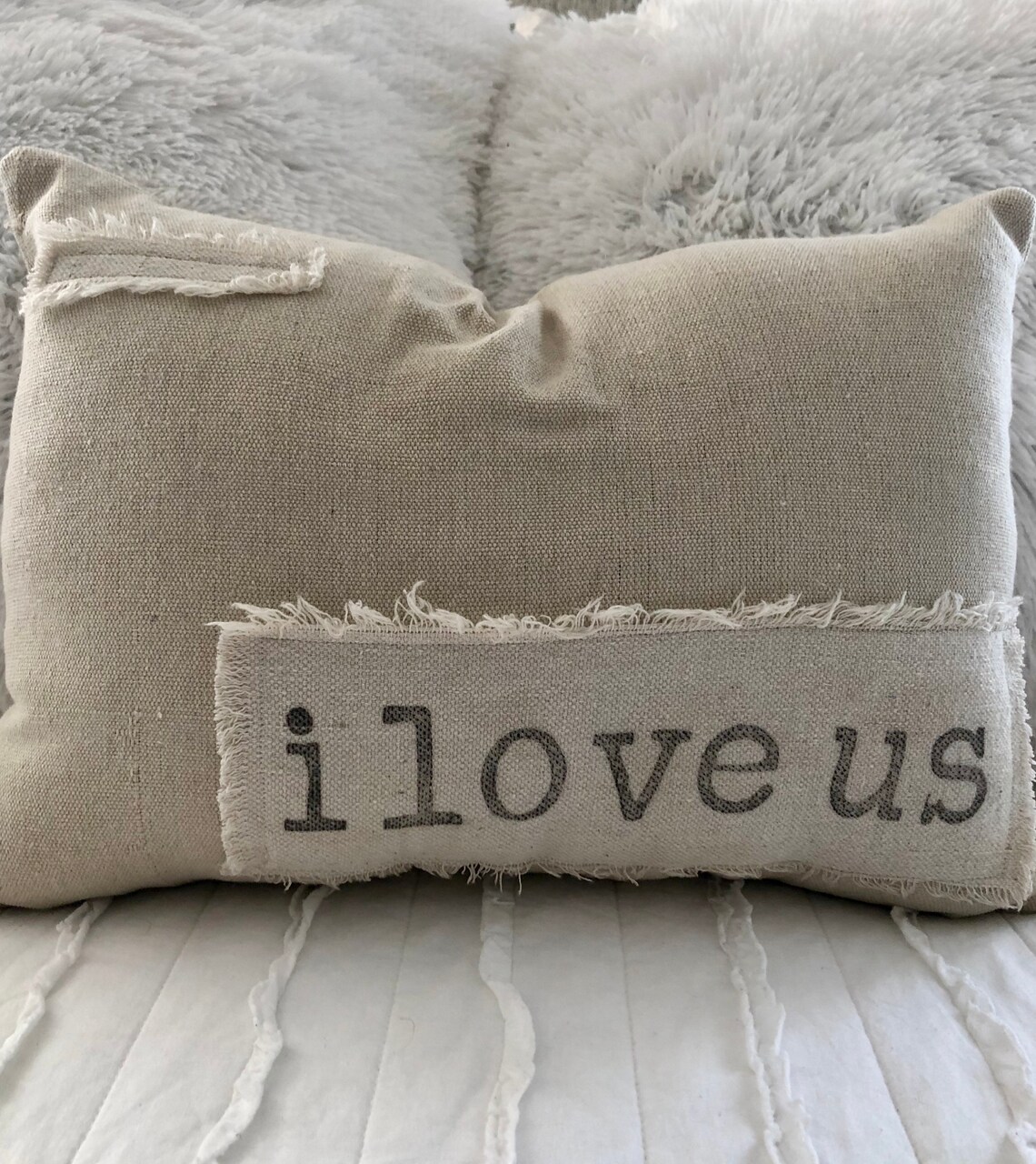 I Love Us Pillow Decorative Throw Pillow Farmhouse Decor Etsy