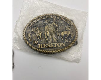 Vintage 1982 Hesston National Finals Rodeo Gürtelschnalle 8.Auflage