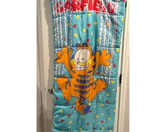 Vintage 1978 Garfield Schlafsack und Reisetasche Set