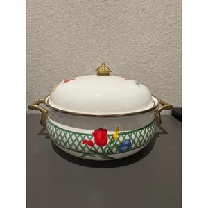 Vintage Regency Club 4,5 qt emaljtäckt holländsk ugnsgryta med lock