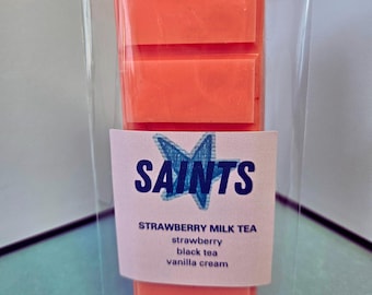 Aardbeienmelkthee Wax Melts – Romige bes, zwarte thee, vanillegeur-snapreep