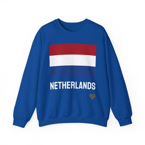 Netherlands Flag Sweatshirt | Dutch Flag Crewneck | Holland Pride Pullover | Red White Blue Flag Shirt | Netherlands| Dutch Heritage Apparel