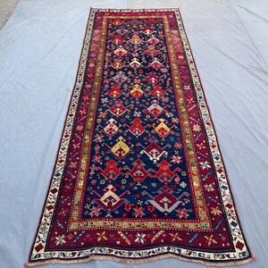 Teppichläufer Handgeknüpfter Teppich Beige 100x300 Floral Wollteppich Flur Handgeknüpft Vintage Stil Wohnkultur