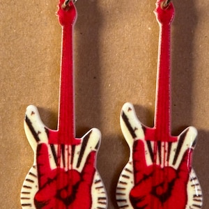 Rock On Guitar Drop Earrings