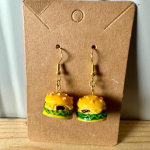 Cheeseburger Drop Earrings