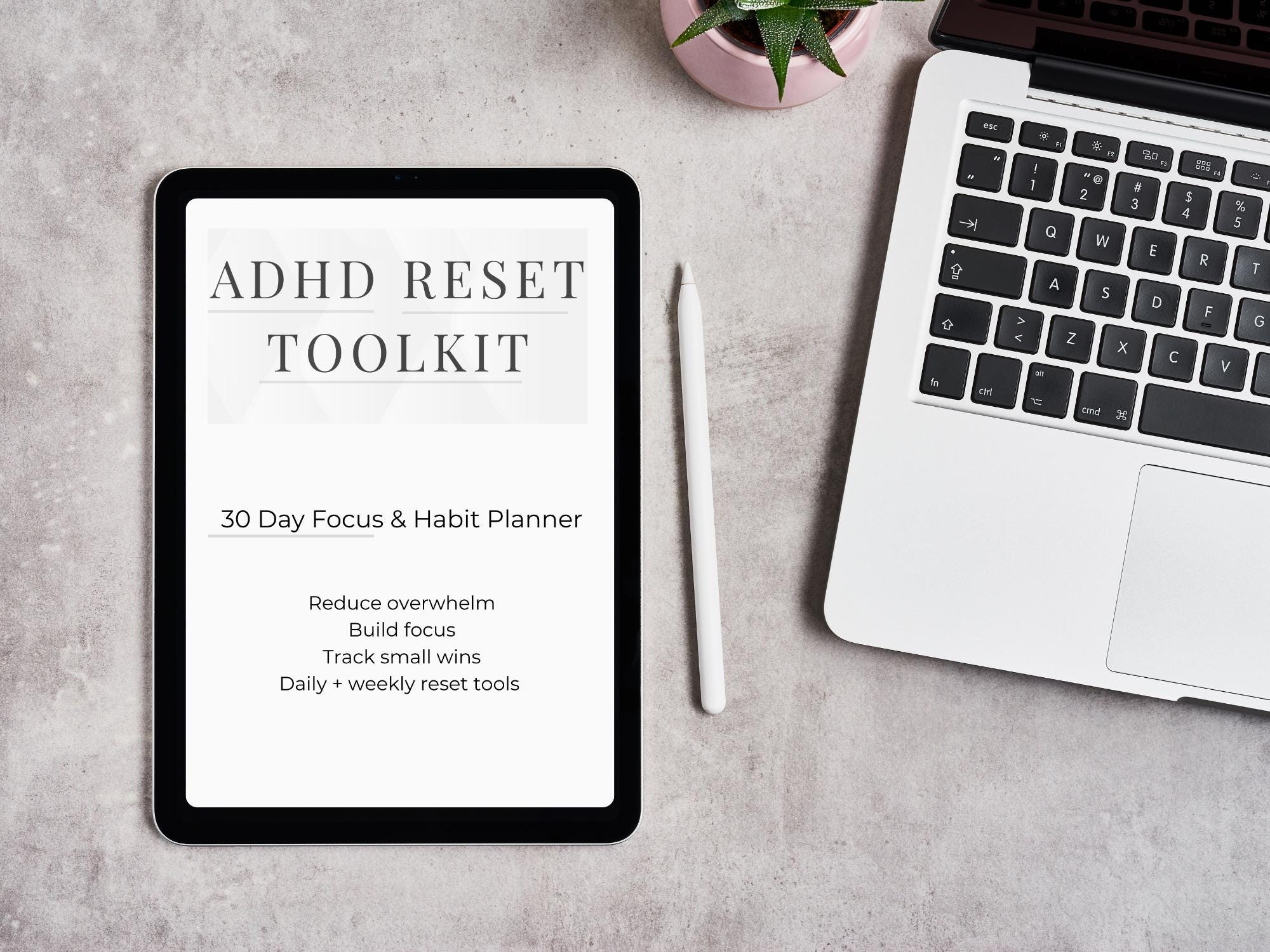 ADHD Reset Planner | Printable ADHD Daily Planner | Simple Focus System ...